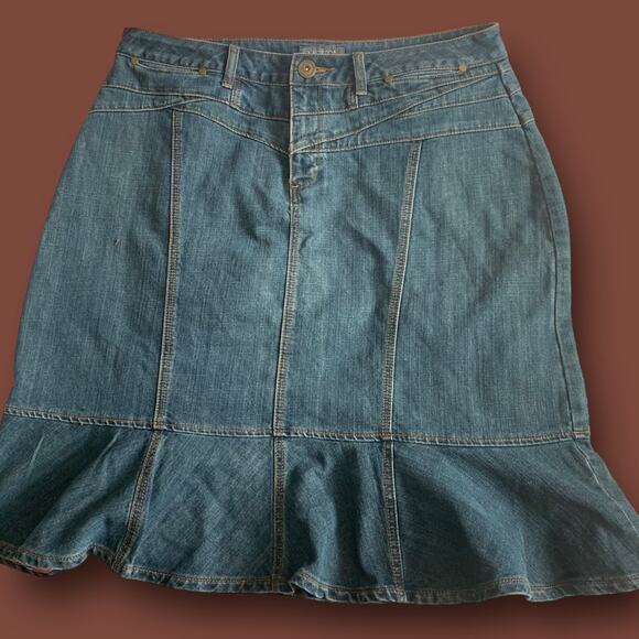 Mermaid Skirt Flare MIDI Denim 18W Midi Slip skirt - Picture 2 of 11